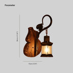 Ambelina Pine Wood Wall Light-Moonnatur