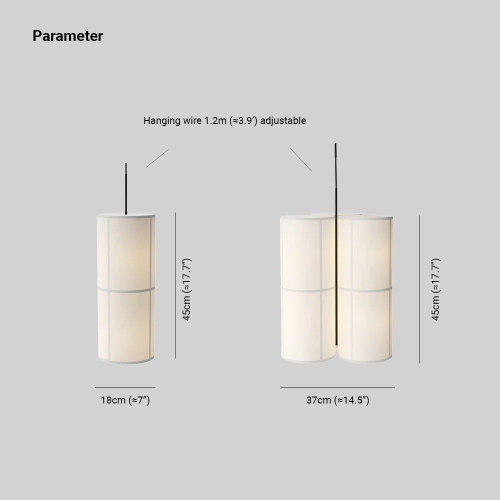 Urenelia Fabric Pendant Light-Moonnatur