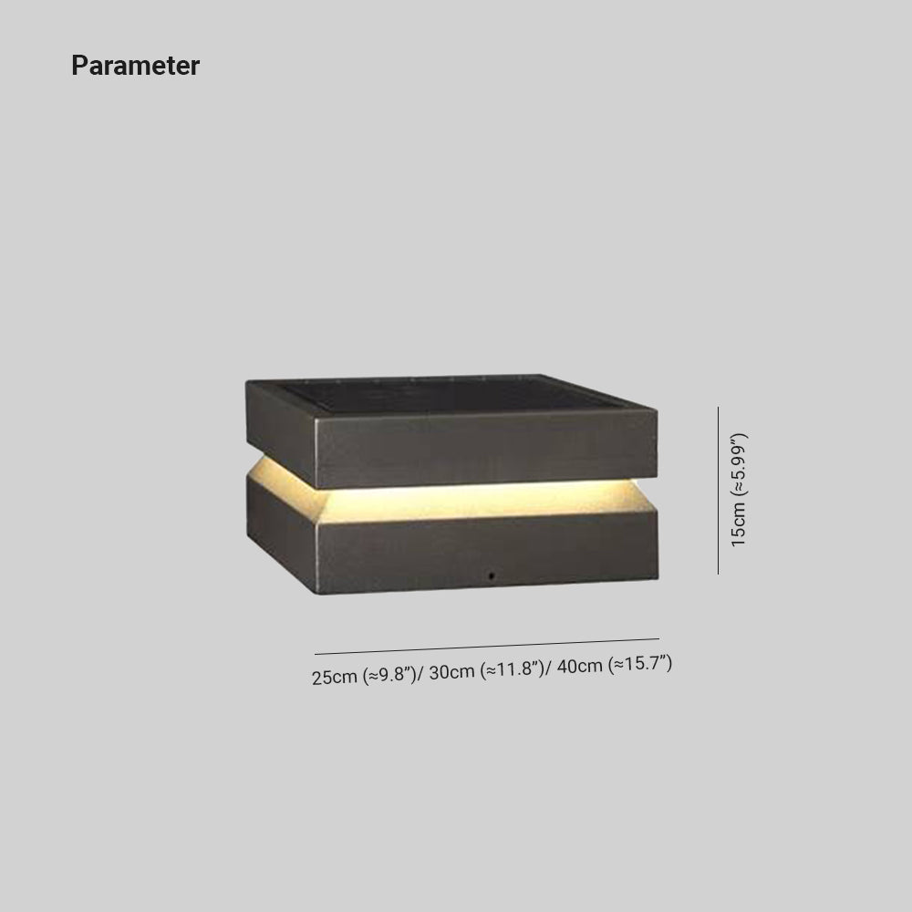 Axion Modern Concave Metal Black Outdoor Lamps, Solar - Neutralighting