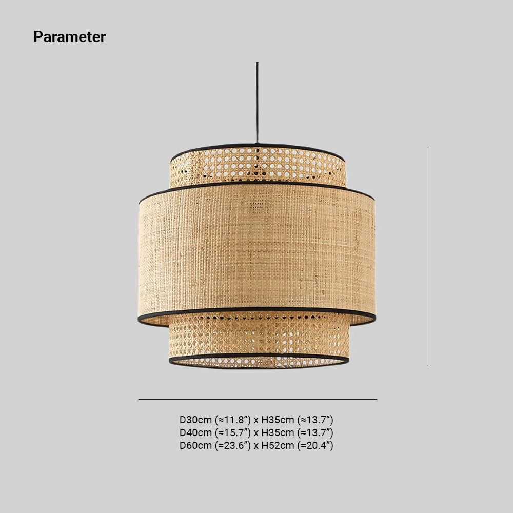 Orenwood Rattan Pendant Light-Moonnatur