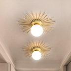 Melvara Brass Ceiling Lamp-Moonnatur