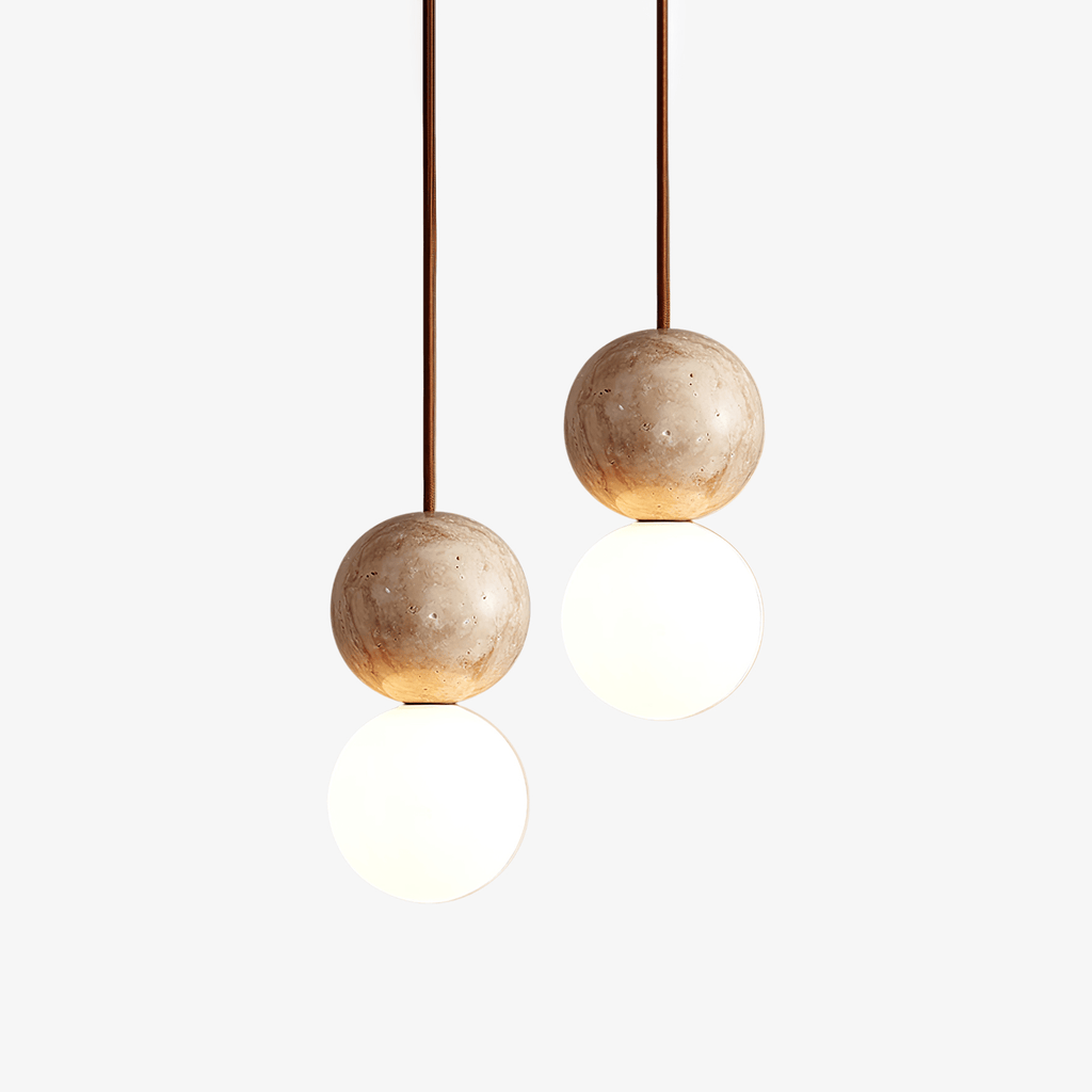 Yardenholm Travertine Pendant Light-Moonnatur