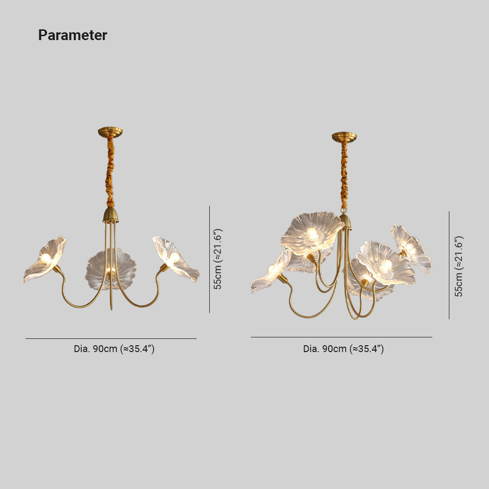 Denelheath Glass Chandelier-Moonnatur