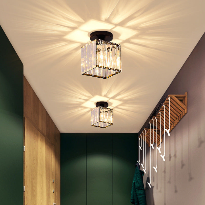 Stonel Modern Metal/Crystal Ceiling Light, 3 Colors - Neutralighting