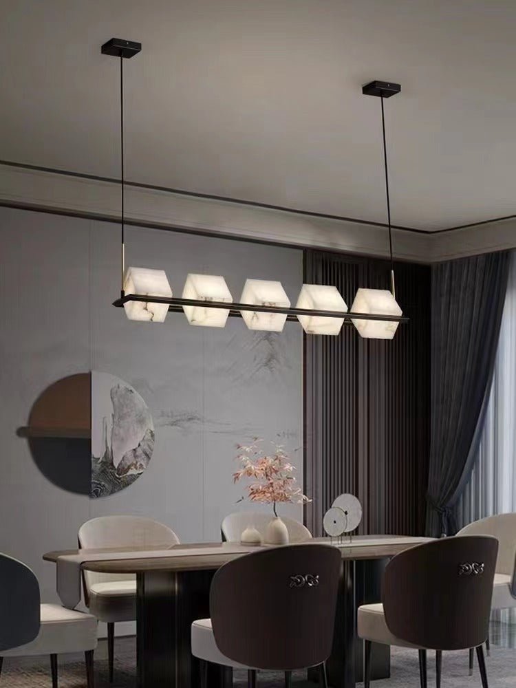 Fendelelis Alabaster Chandelier-Moonnatur