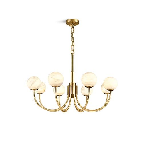 Aberfield Alabaster Chandelier-Moonnatur