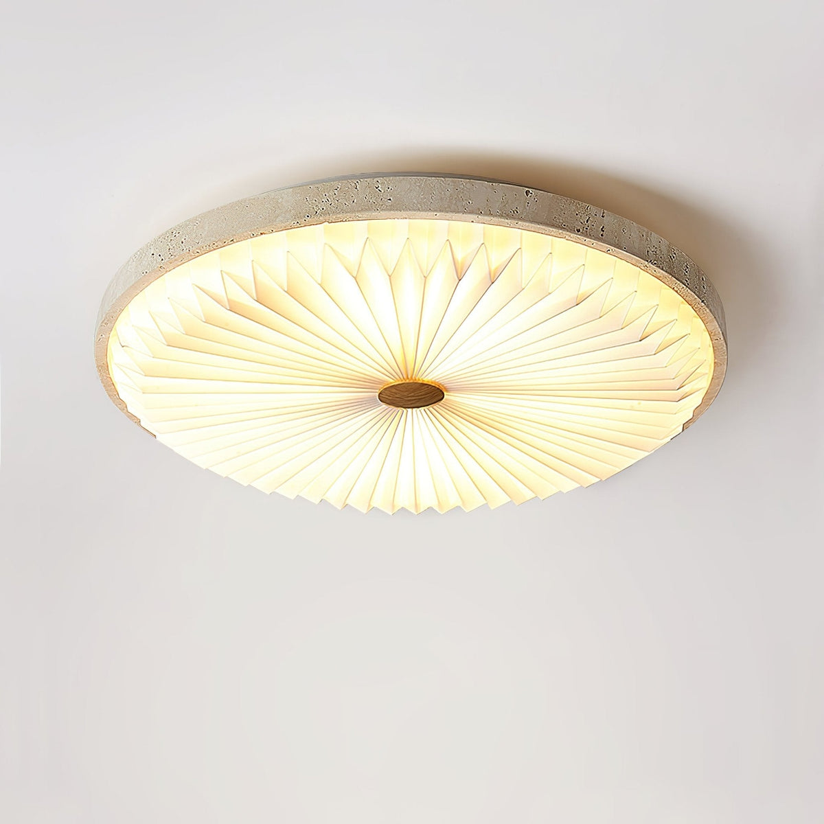 Tarnelara Travertine Ceiling Light-Moonnatur