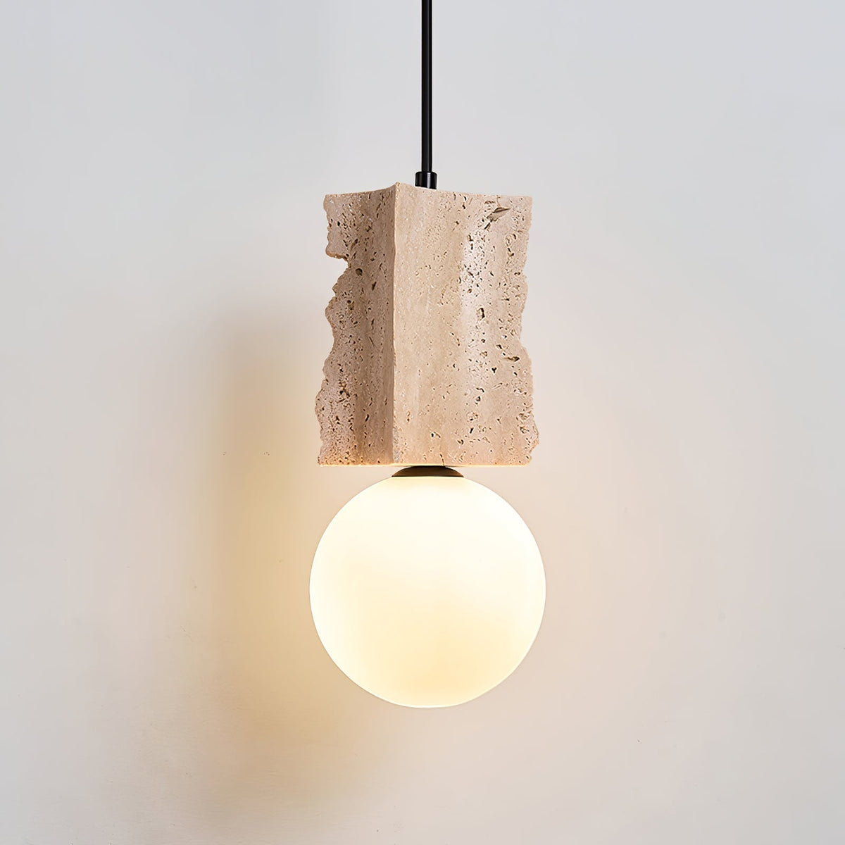 Merrenwren Travertine Pendant Light-Moonnatur