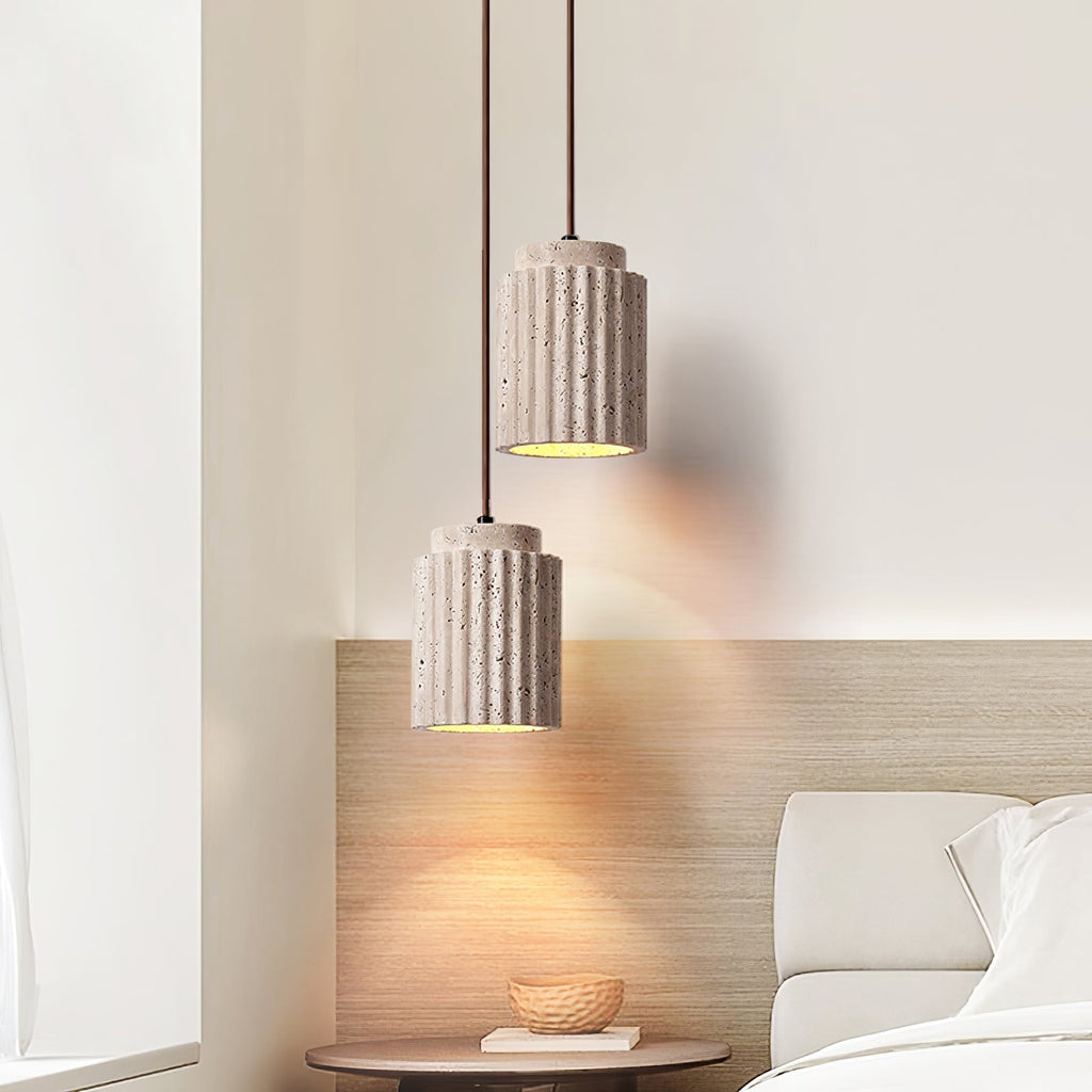 Veyrenmere Travertine Pendant Light-Moonnatur