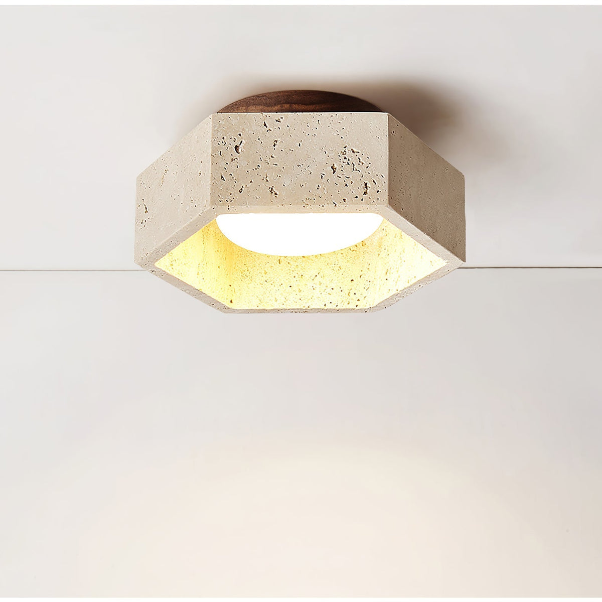 Renverwyn Travertine Ceiling Light-Moonnatur
