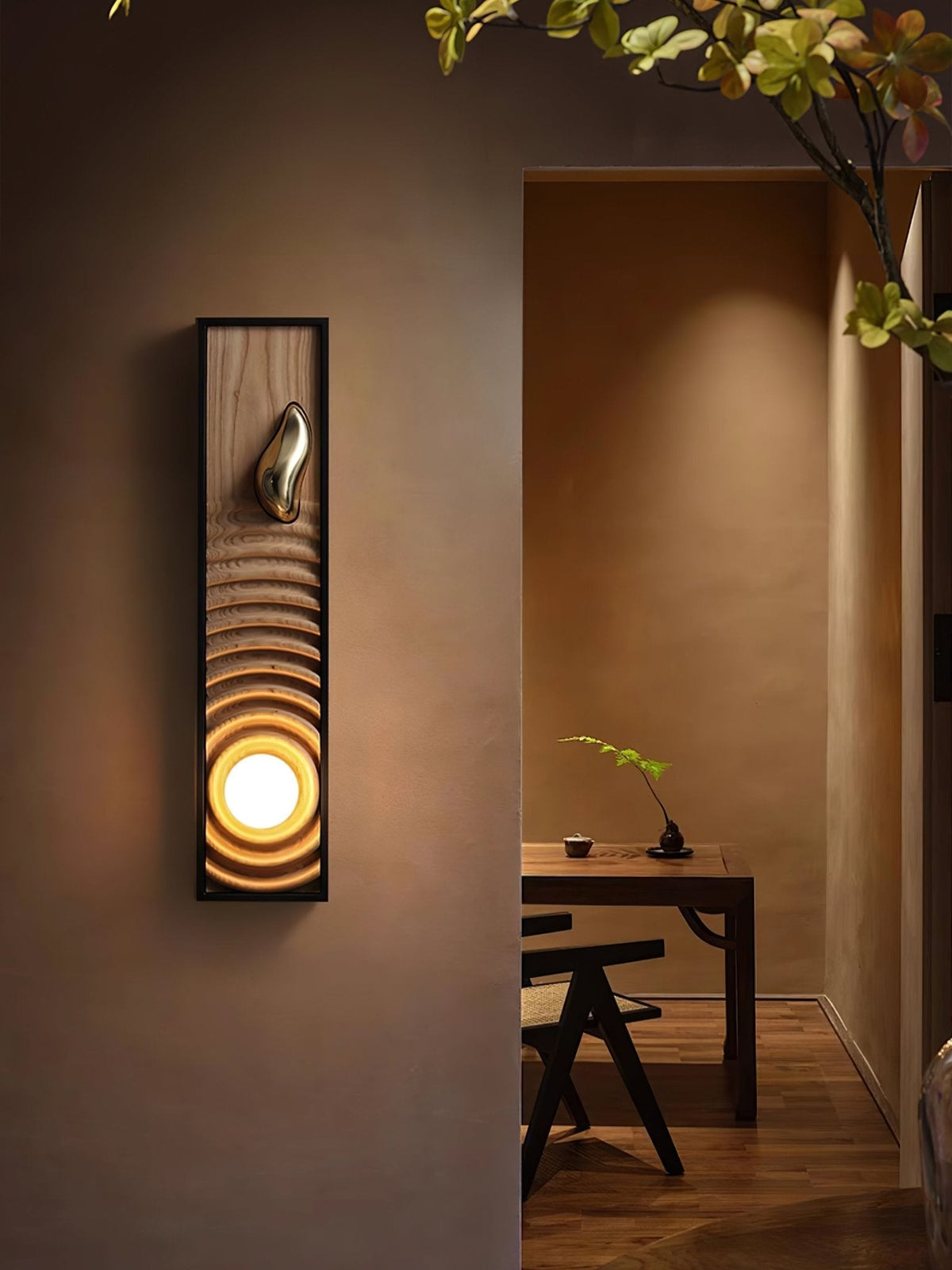 Orenelle Wood Wall Light-Moonnatur