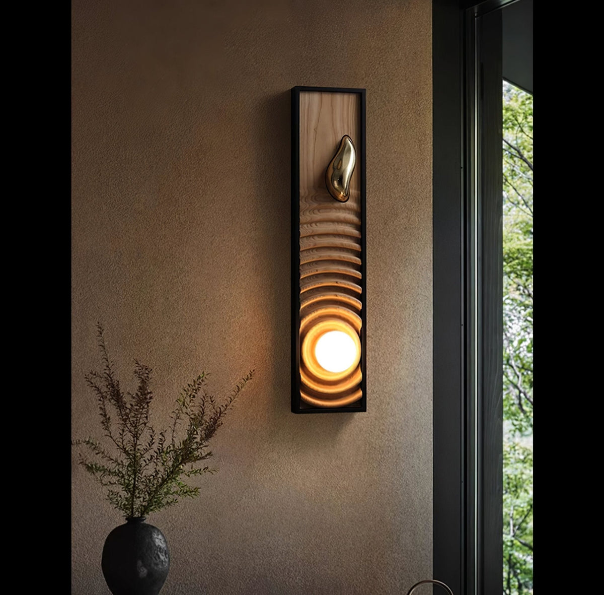 Orenelle Wood Wall Light-Moonnatur
