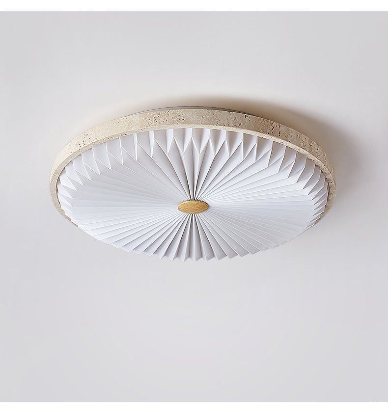 Tarnelara Travertine Ceiling Light-Moonnatur