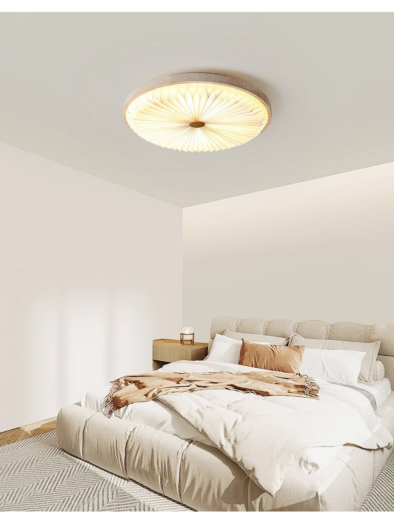 Tarnelara Travertine Ceiling Light-Moonnatur