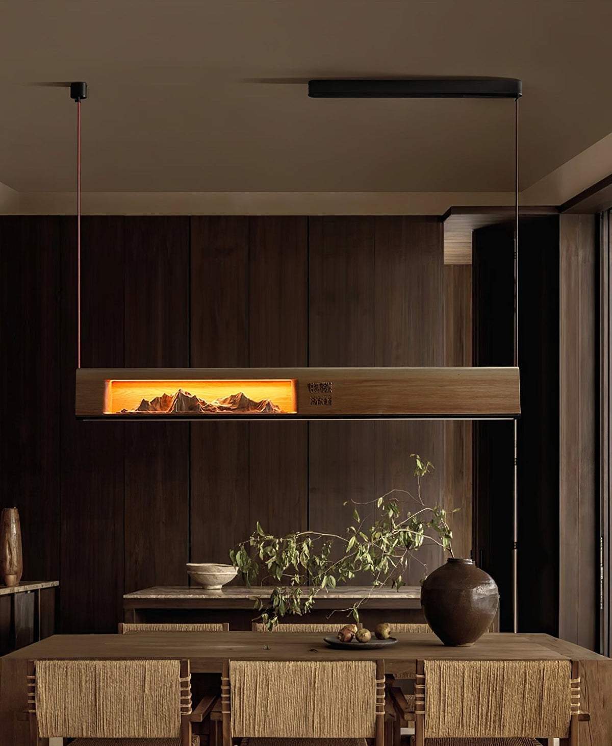 Penrelena Wood Pendant Light-Moonnatur