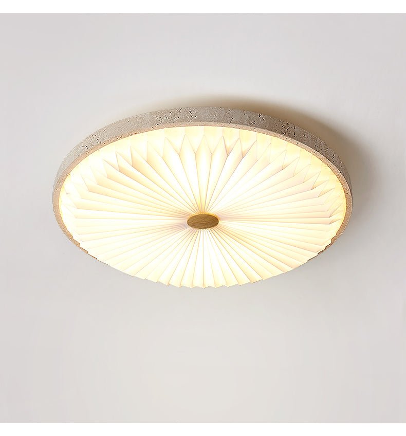 Tarnelara Travertine Ceiling Light-Moonnatur