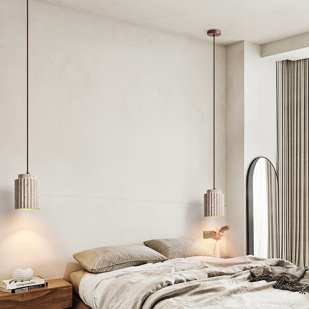 Veyrenmere Travertine Pendant Light-Moonnatur