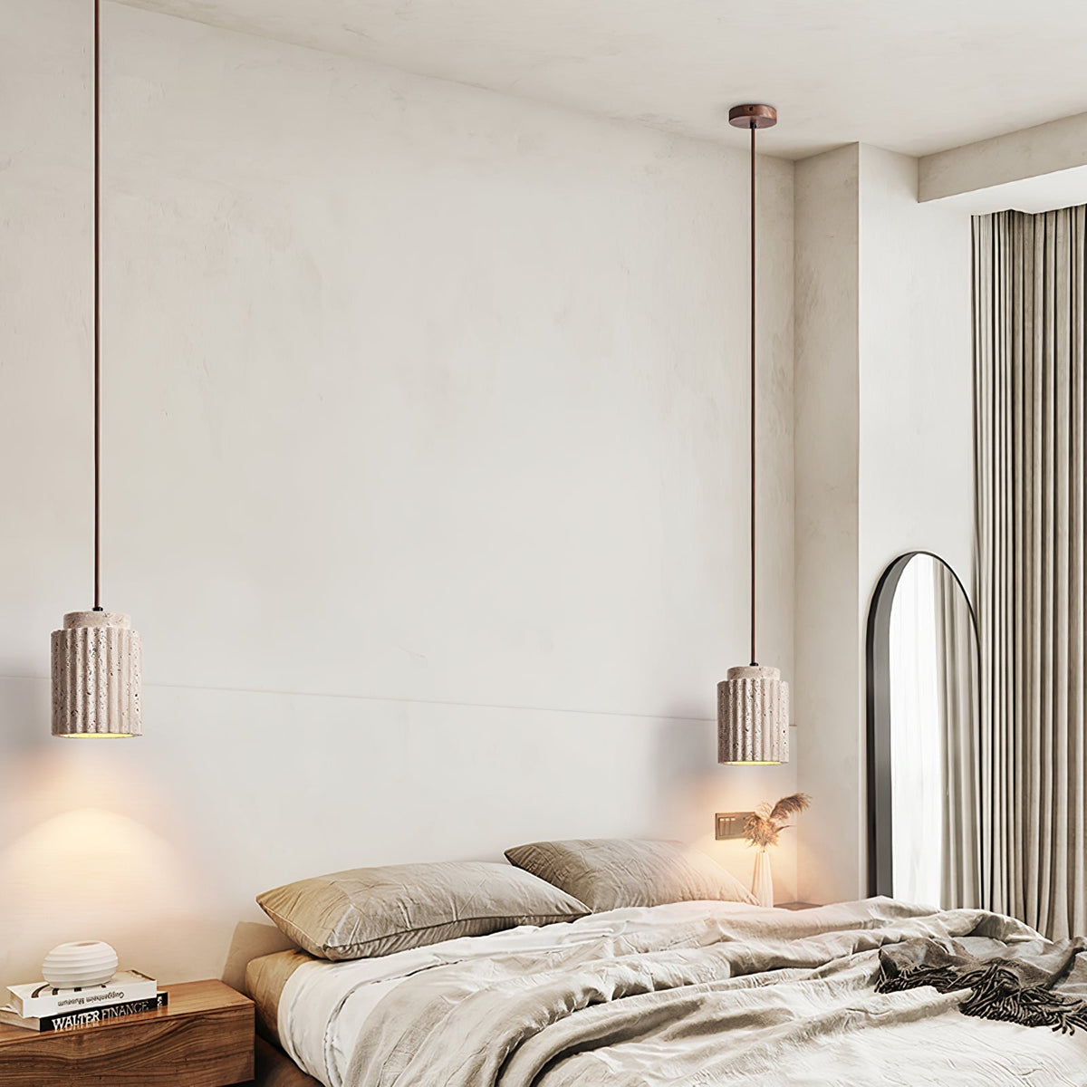 Veyrenmere Travertine Pendant Light-Moonnatur