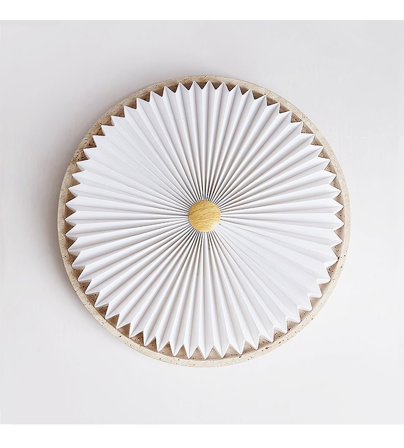 Tarnelara Travertine Ceiling Light-Moonnatur