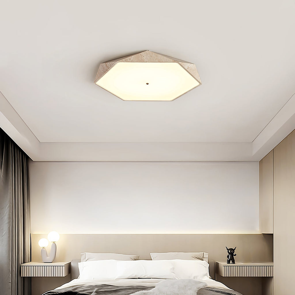 Nethenelia Travertine Ceiling Light-Moonnatur