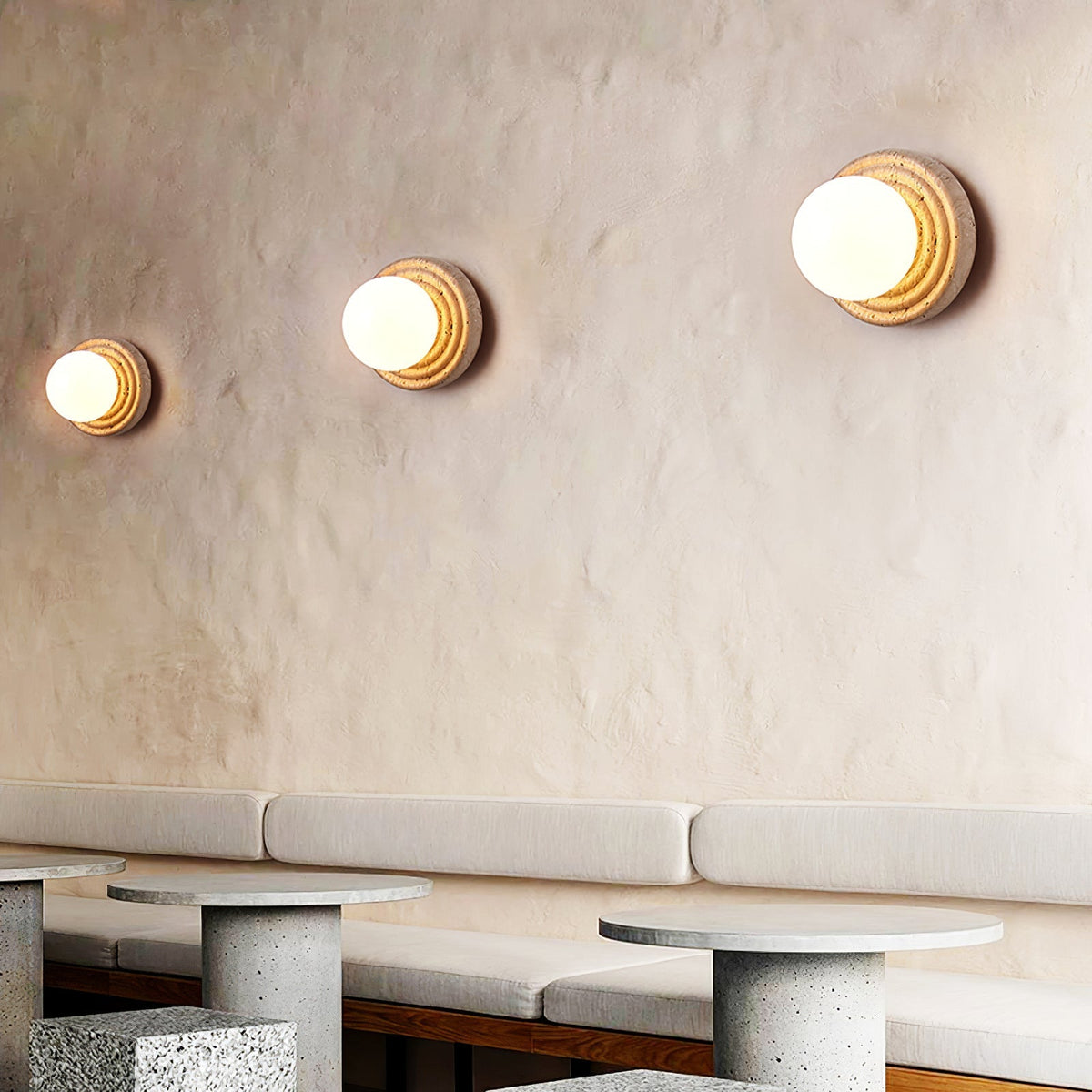 Hadrenelle Travertine Wall Light-Moonnatur
