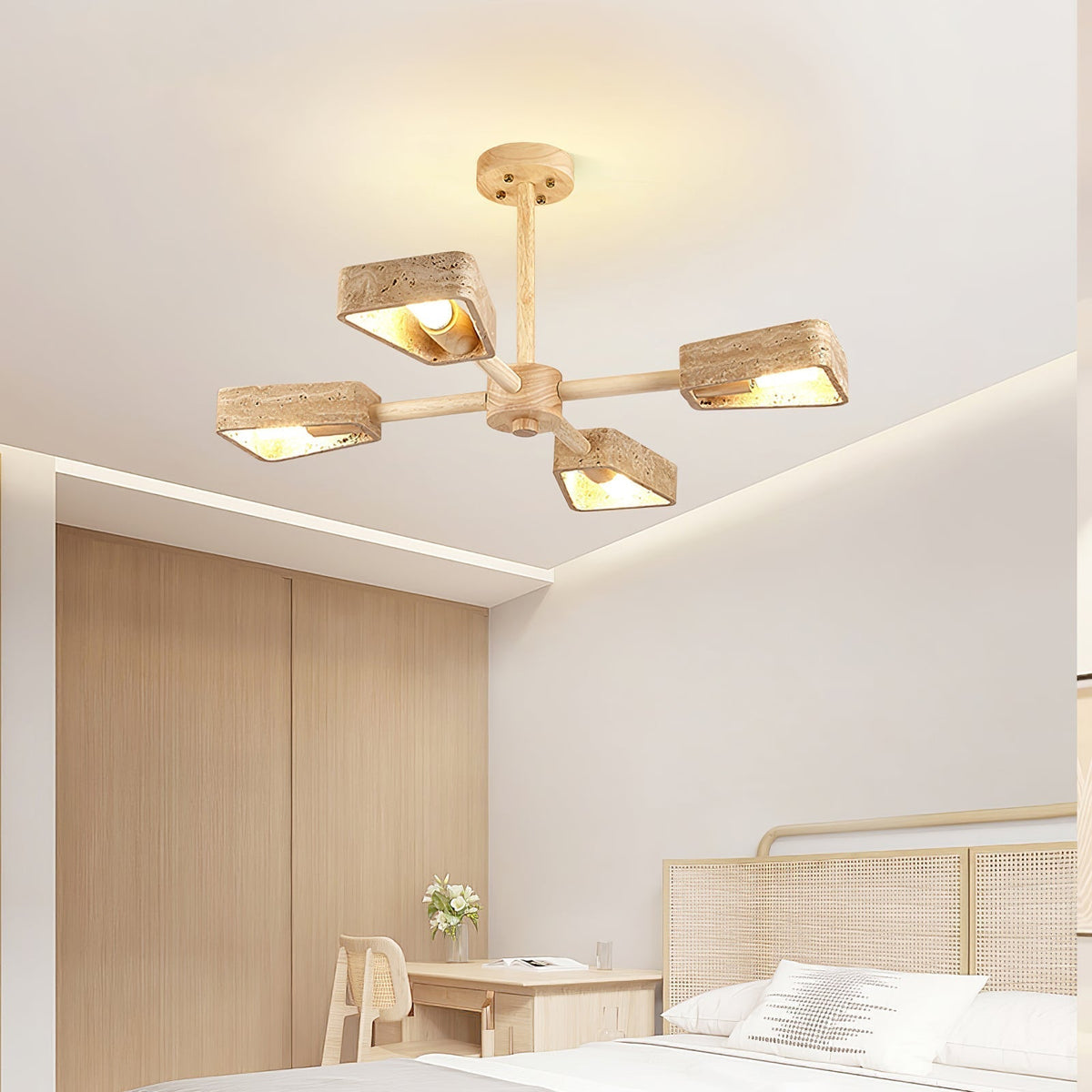 Harvenevia Travertine Chandelier-Moonnatur