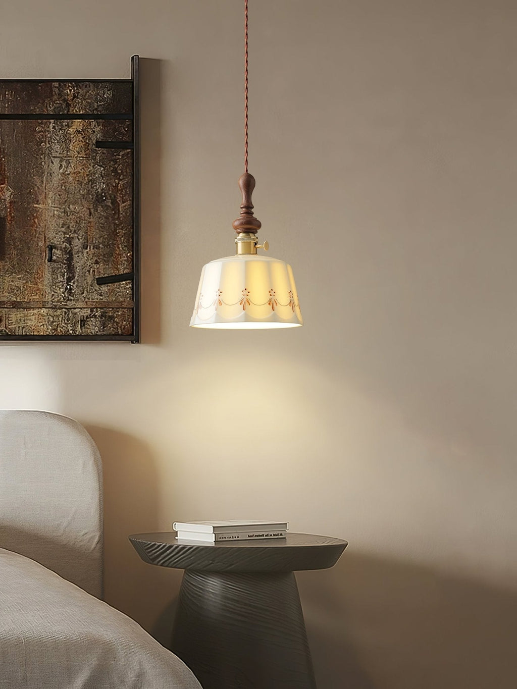 Darnelelle Ceramic Pendant Light-Moonnatur