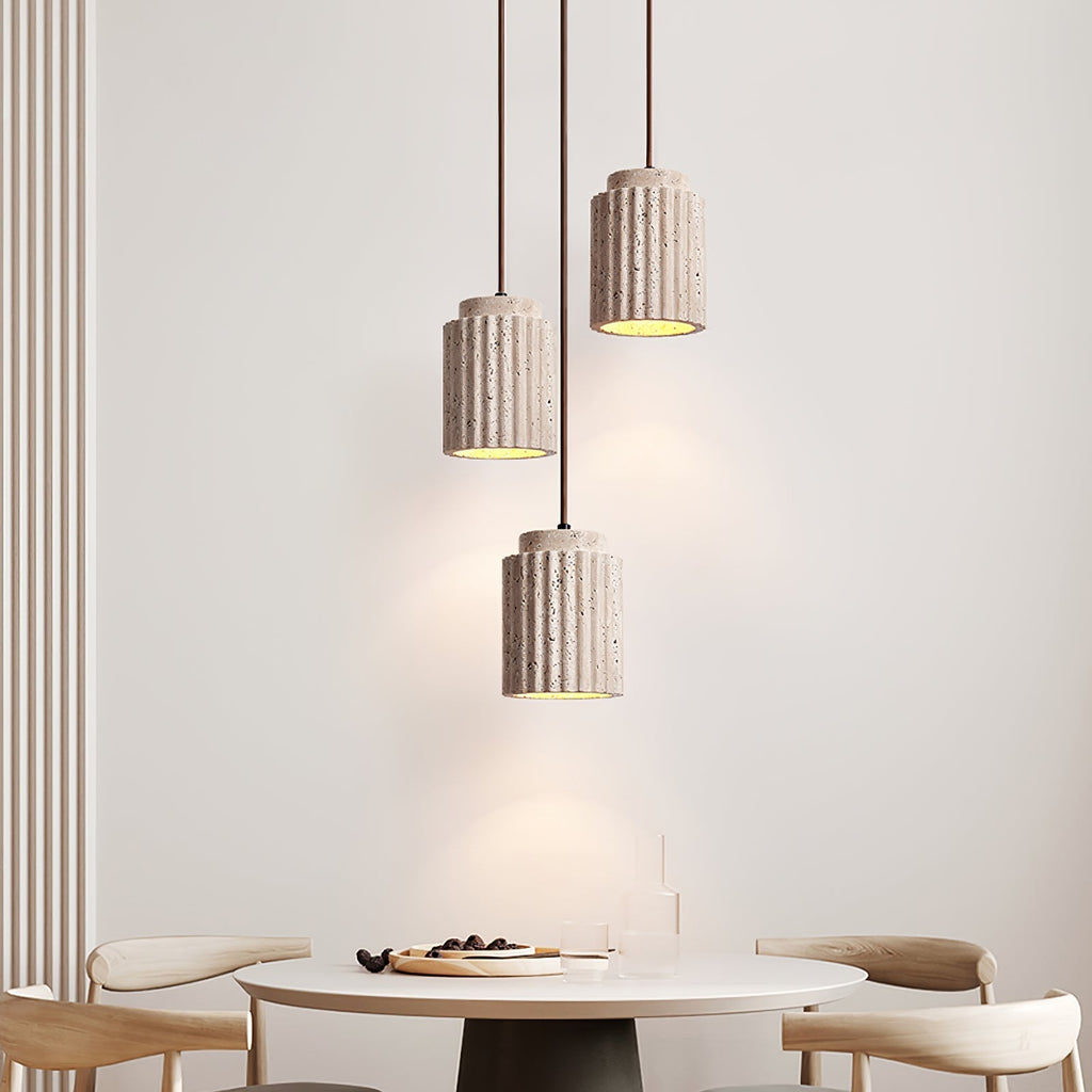 Veyrenmere Travertine Pendant Light-Moonnatur