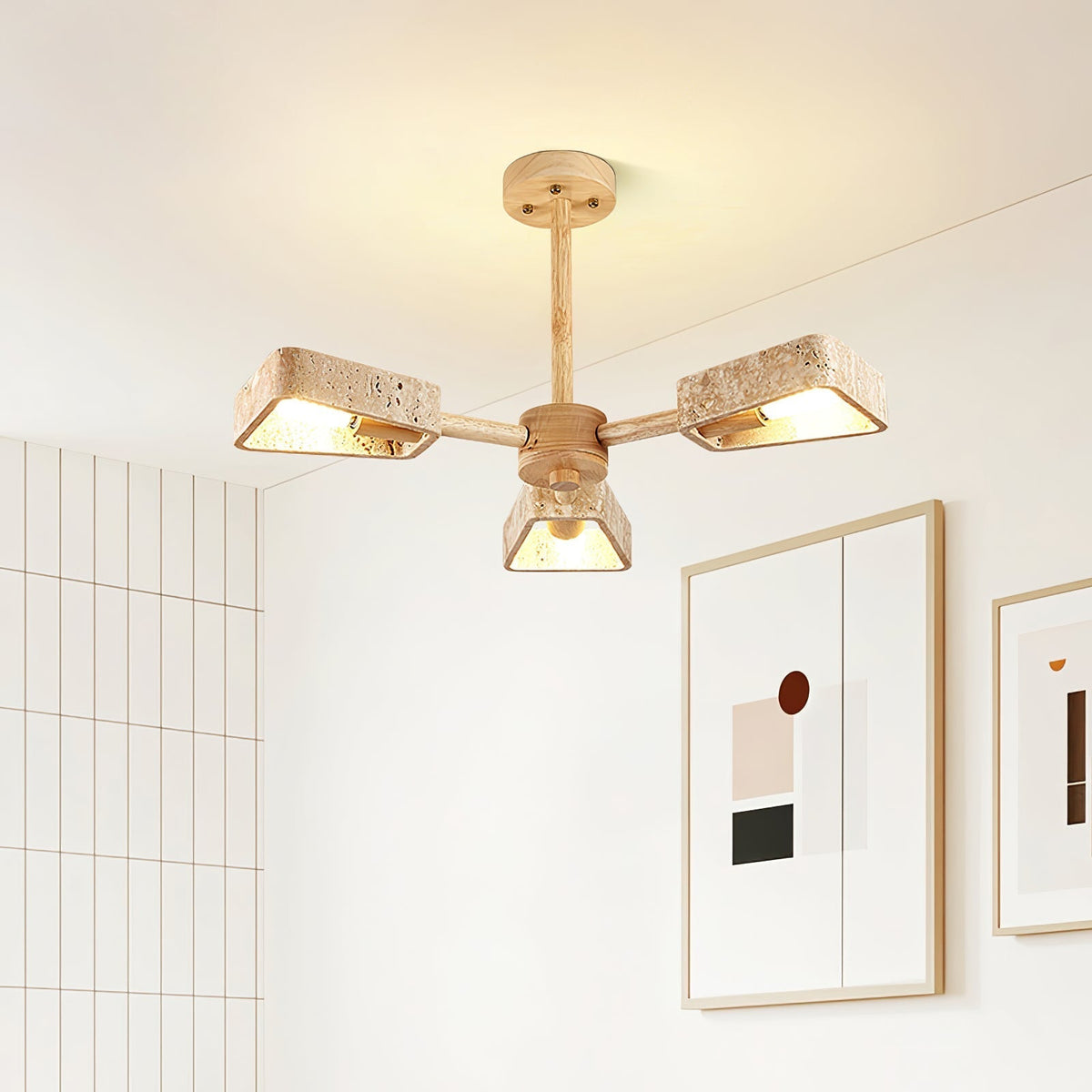 Harvenevia Travertine Chandelier-Moonnatur