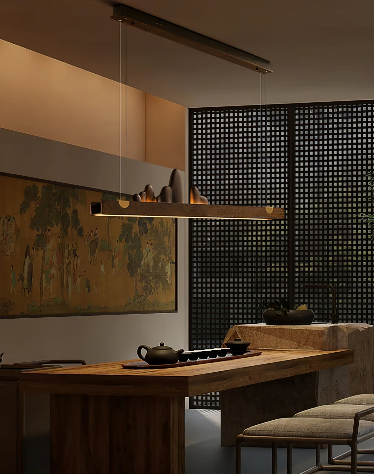 Pardenaria Wood Pendant Light-Moonnatur