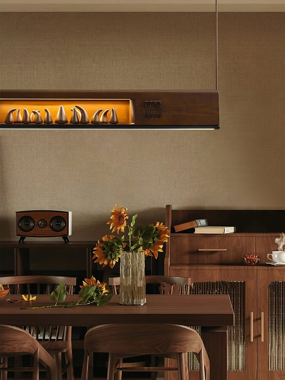 Penrelena Wood Pendant Light-Moonnatur