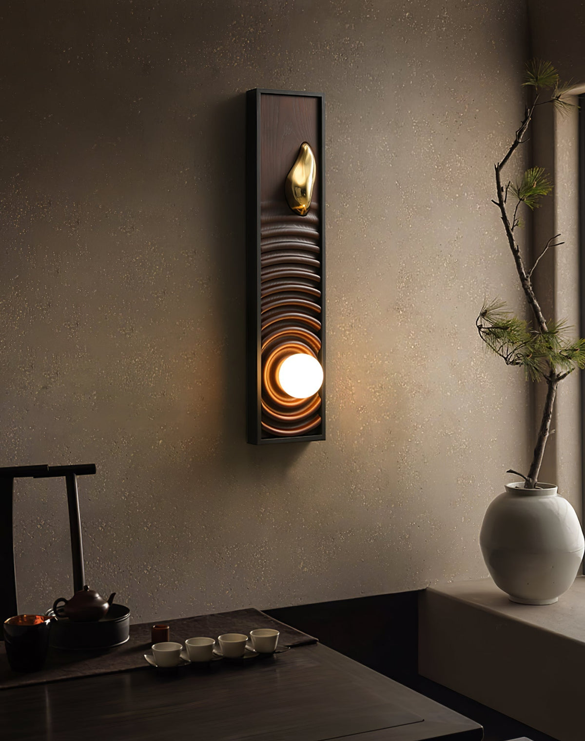 Orenelle Wood Wall Light-Moonnatur