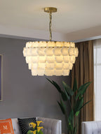 Wardenwood Alabaster Chandelier-Moonnatur