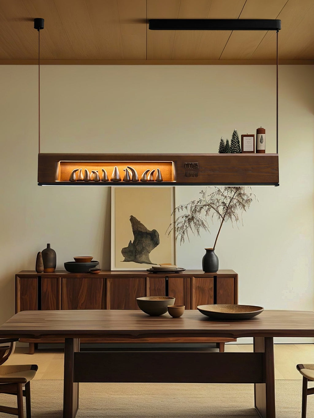Penrelena Wood Pendant Light-Moonnatur