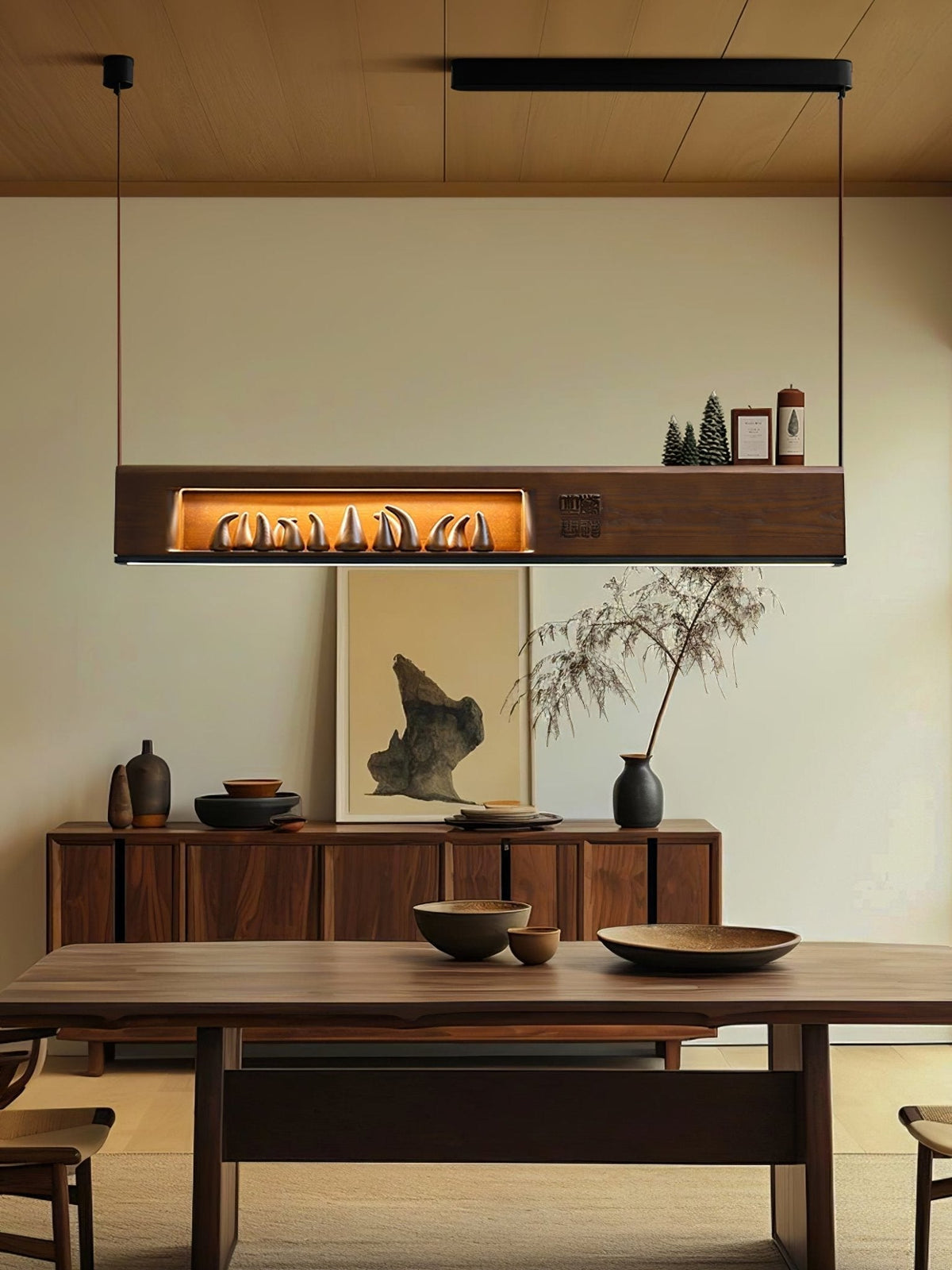 Penrelena Wood Pendant Light-Moonnatur