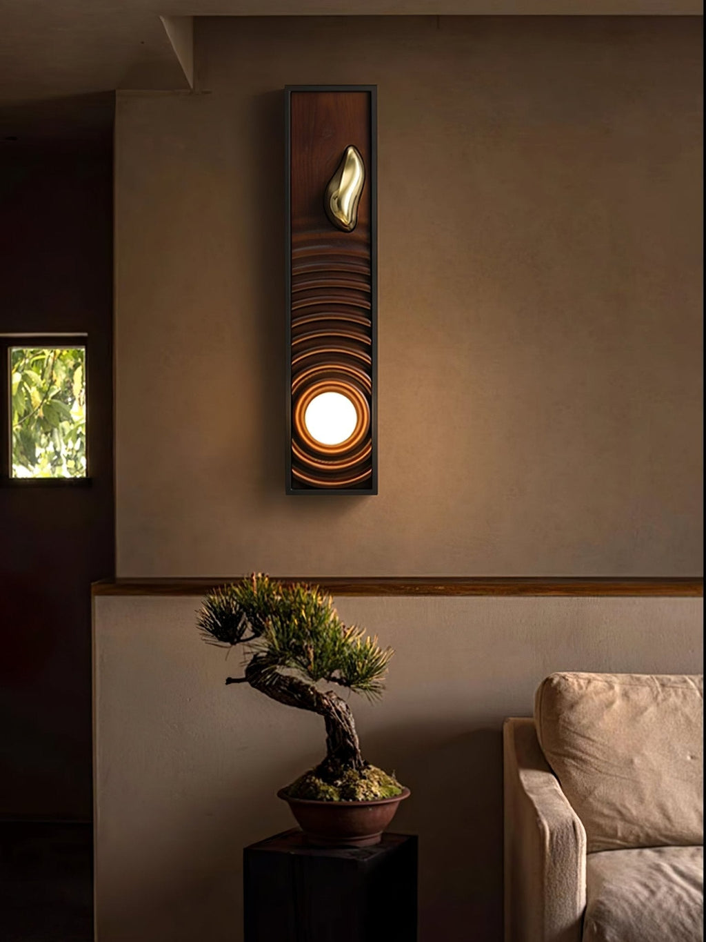 Orenelle Wood Wall Light-Moonnatur