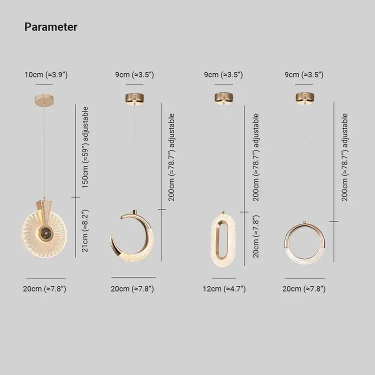Oakeneris Acrylic Pendant Light-Moonnatur