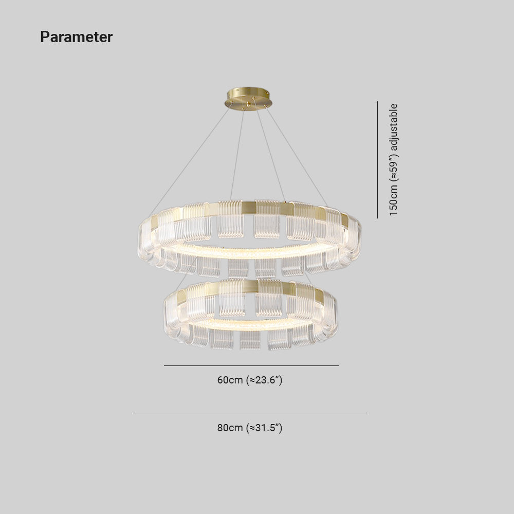 Harvenlark Acrylic Chandelier-Moonnatur