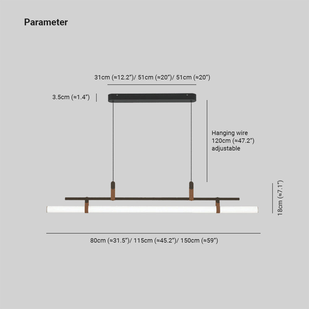 Inari Modern Linear Metal Pendant Light,Black/Gold - Neutralighting