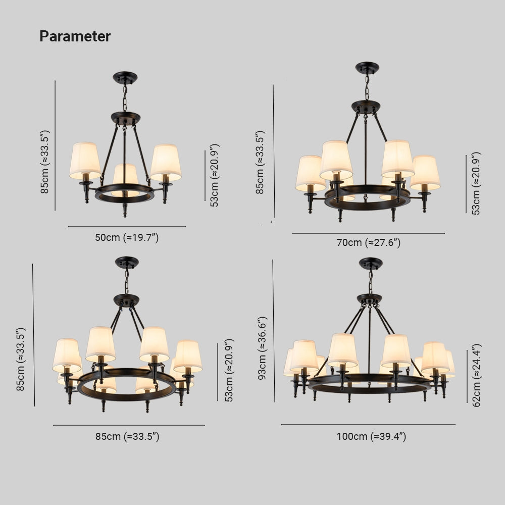 Jorrenoria Fabric Chandelier-Moonnatur