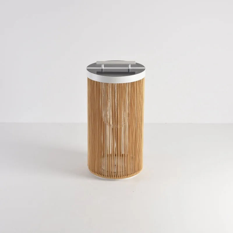 Lorrenlynne Rattan Floor Lamp-Moonnatur