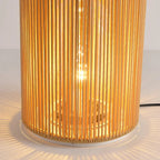 Lorrenlynne Rattan Floor Lamp-Moonnatur