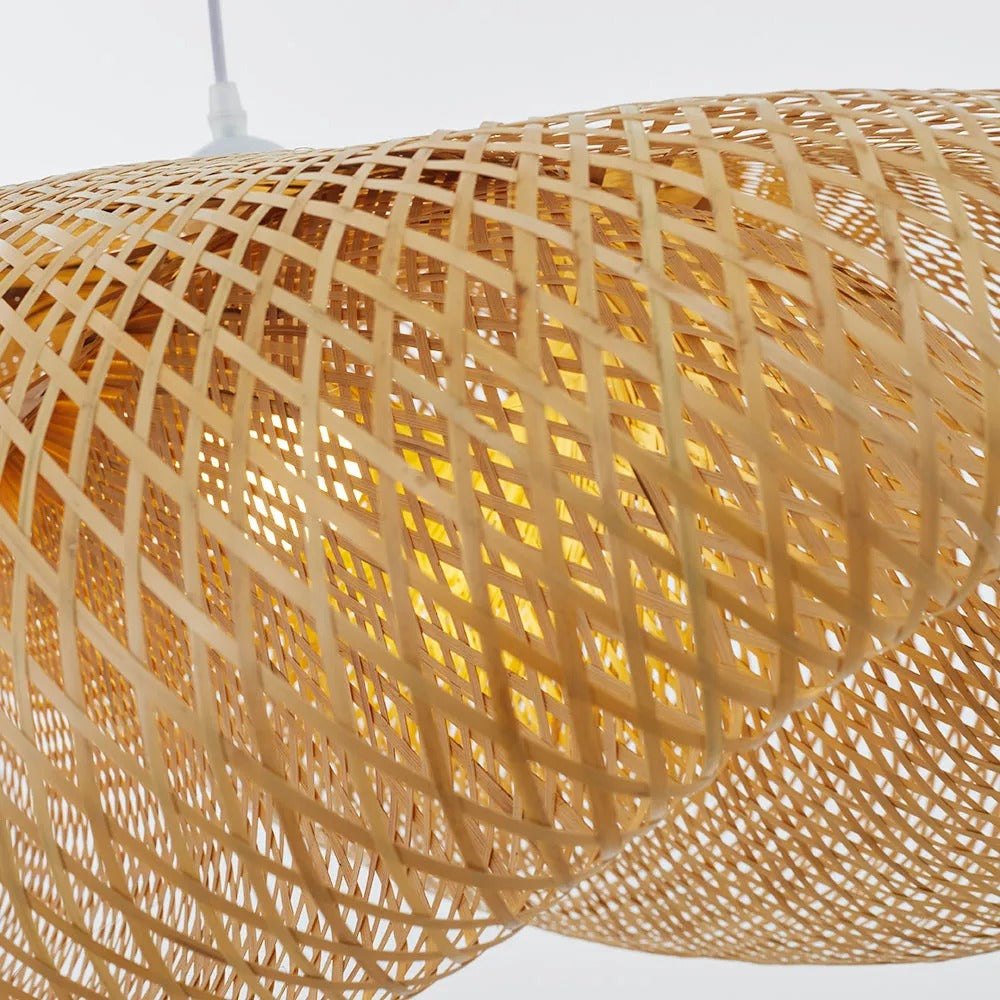 Rinwa Natural Pendant Light for Dining Room/Kitchen Island, Bamboo - Neutralighting