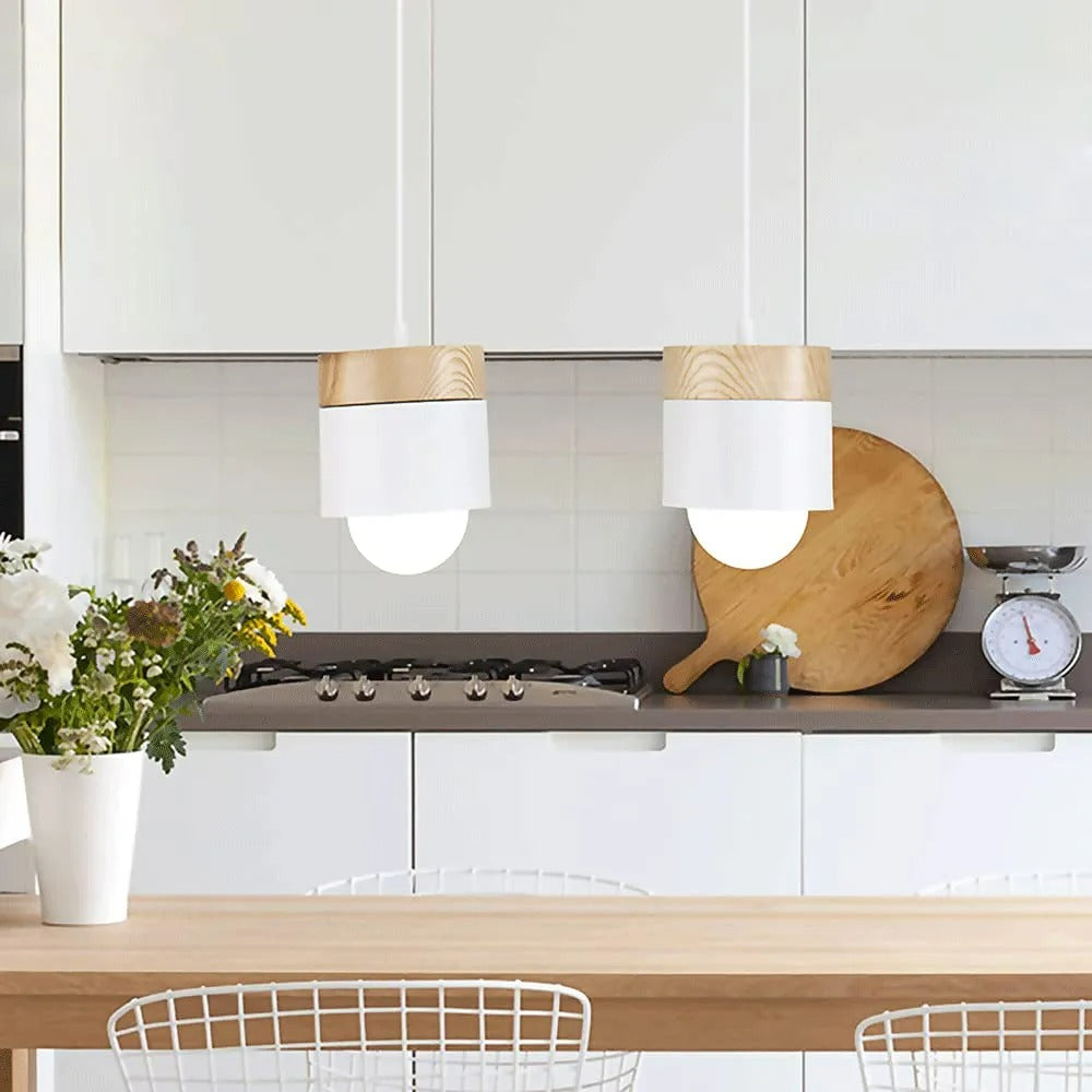 Hadrenash Wood Pendant Light-Moonnatur