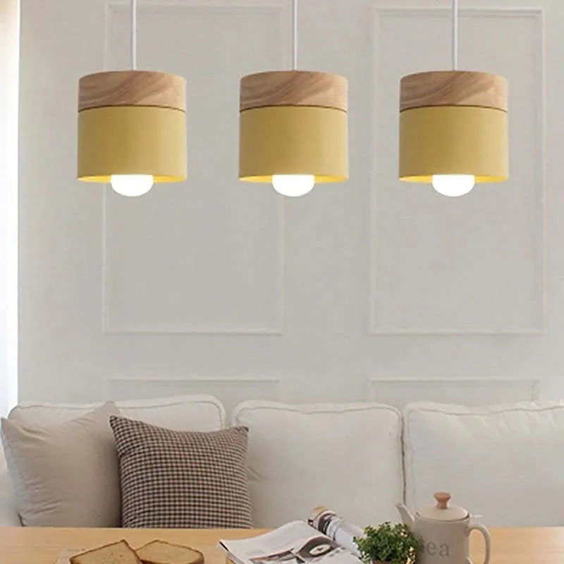 Hadrenash Wood Pendant Light-Moonnatur