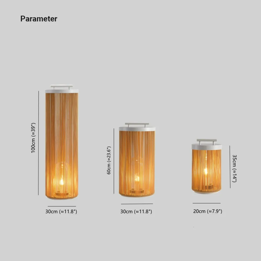 Lorrenlynne Rattan Floor Lamp-Moonnatur