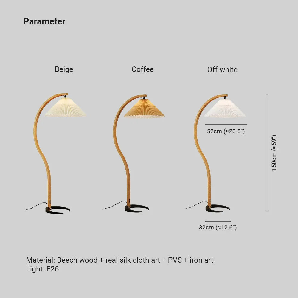 Ambelorie Fabric Floor Lamp-Moonnatur