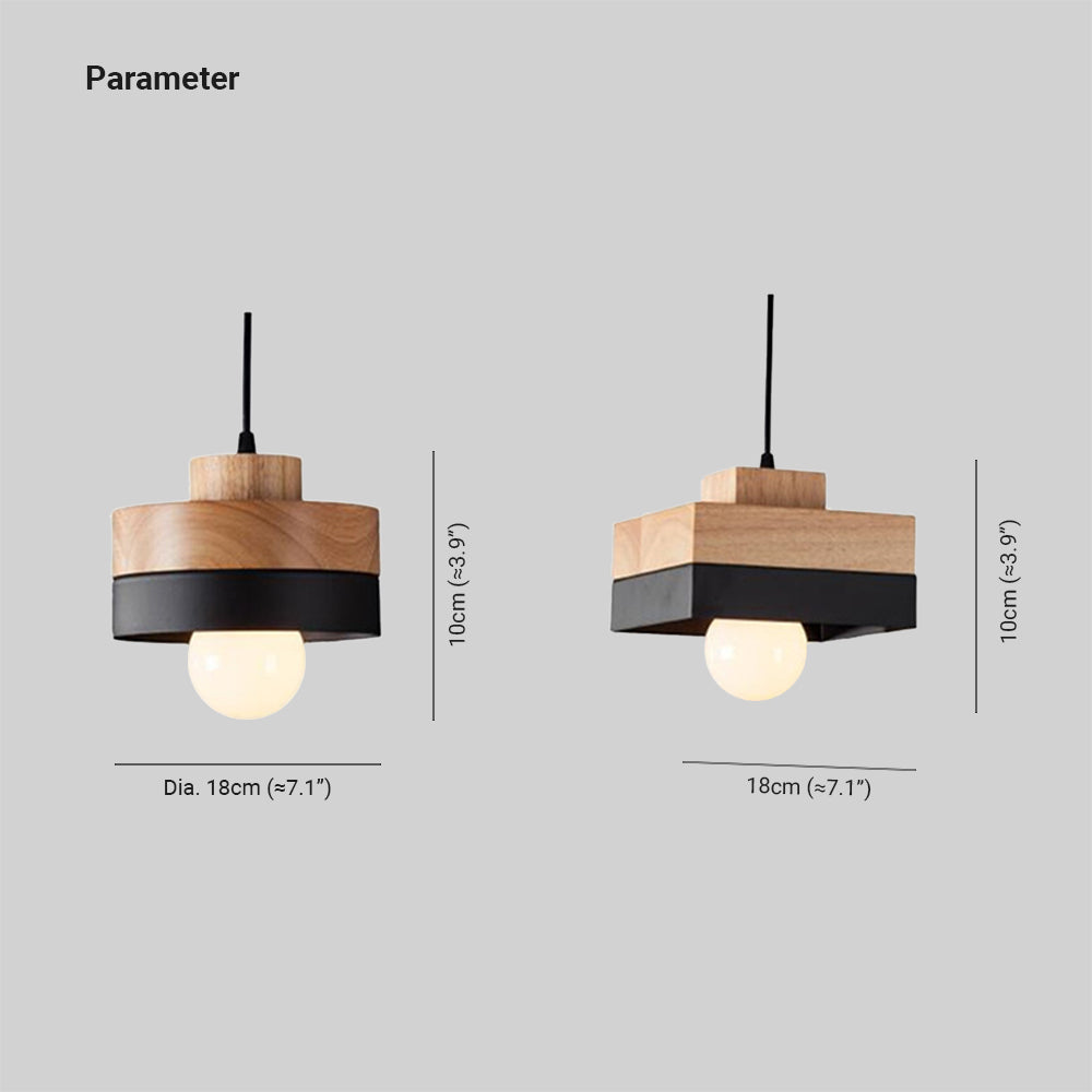 Quenelheath Wood Pendant Light-Moonnatur