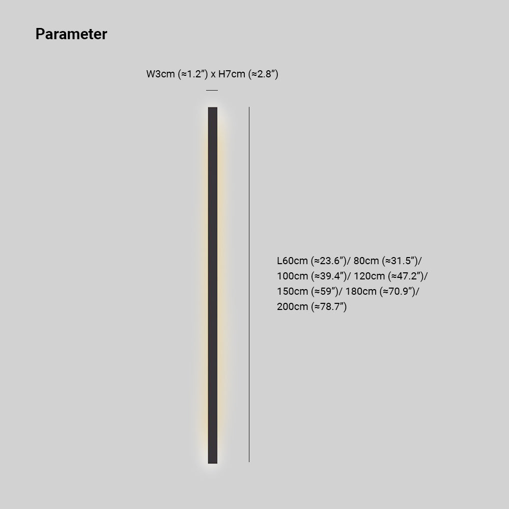 Liora Modern Slim Linear Black LED Wall Lamp - Neutralighting