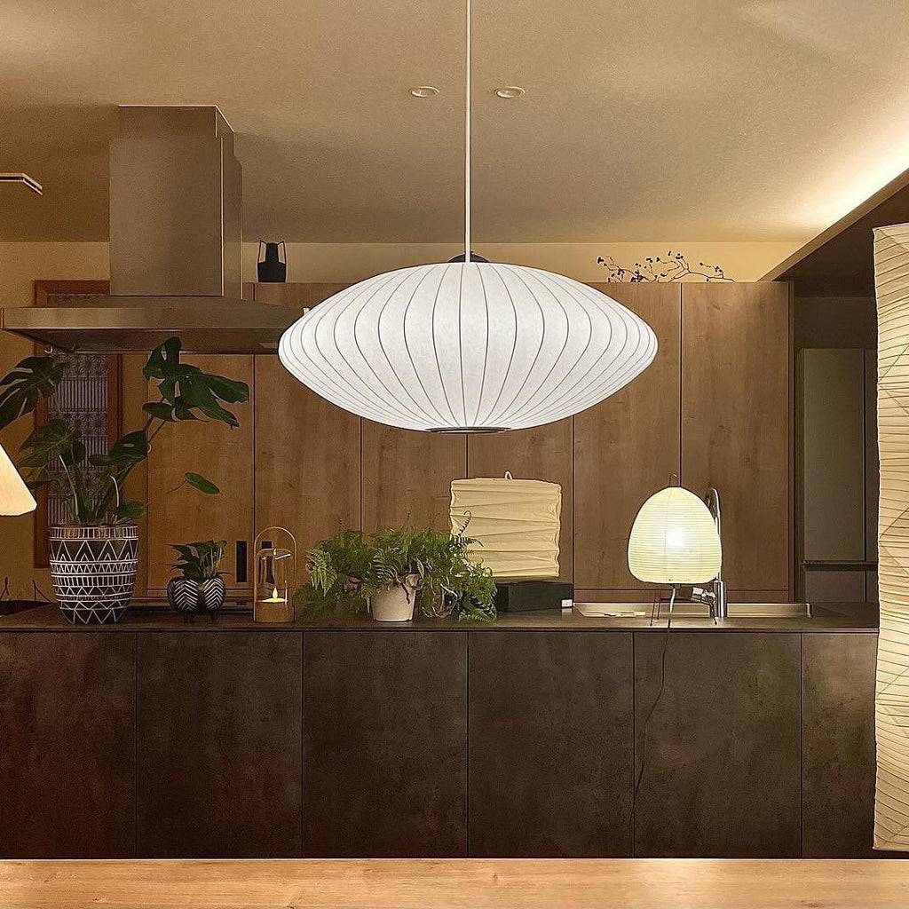 Rinelle Silk Pendant Lamp-Moonnatur